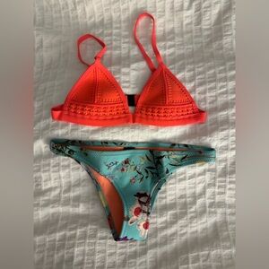 Triangl Swimwear Orange Bikini Set